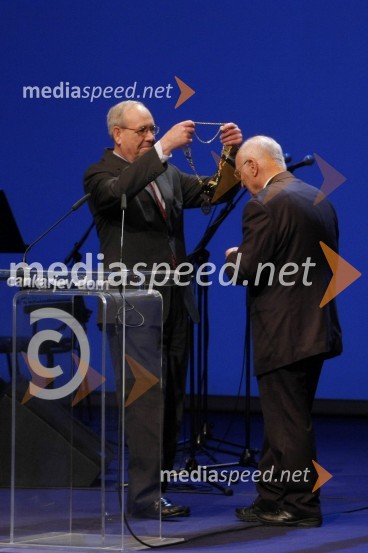 Ray Klinginsmith, predsednik Rotary International in Stanko Ojnik, prvi guverner Distrikta 1912Slovesnost ob ustanovitvi Rotary International District 1912