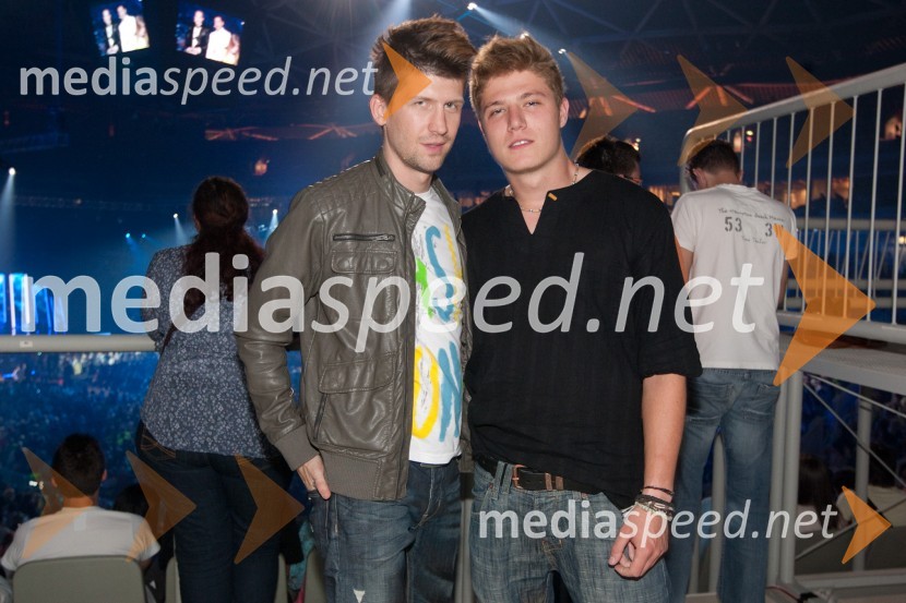 Tomaž Mihelič, novinar in Nino DonkoSlovenija ima talent, veliki finale