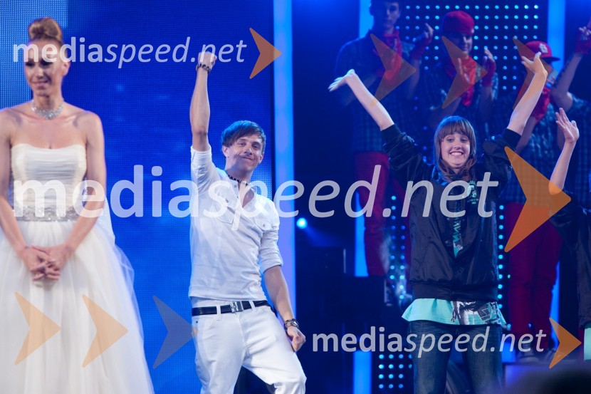 Julija Kramar, zmagovalka oddaje Slovenija ima talent, Jaka Vižintin in NikaSlovenija ima talent, veliki finale