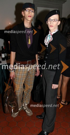 Matjaž Plošinjak in Eric Maj Potočnik, modna kreatorja znamke MEMCoutureSlovenska popevka