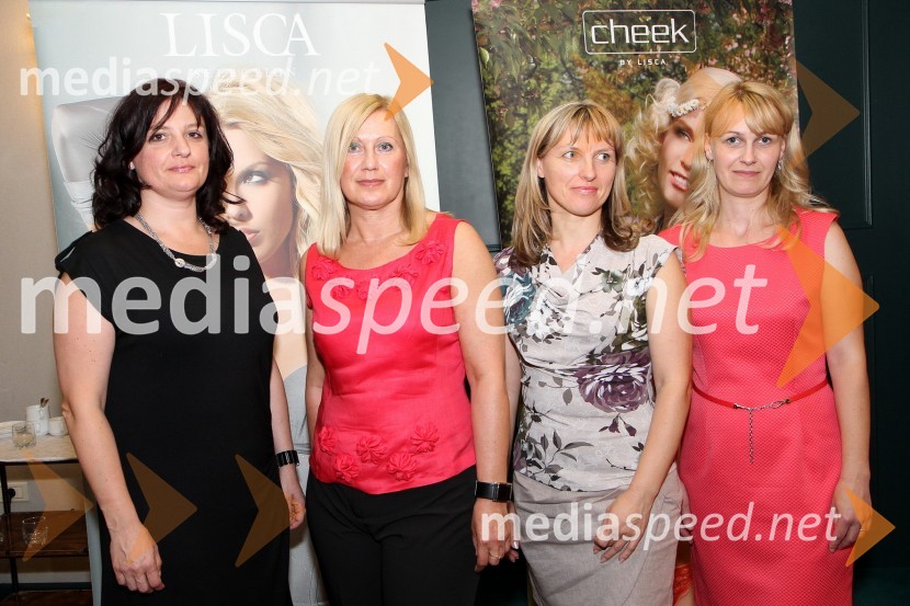 Doris Možic Žičkar, Dragica Gantar, direktorica razvoja v podjetju Lisca d.d., Bernarda Predalič Hočevar in Karmen KnezLisca, predstavitev kolekcije Lisca za sezono pomlad in poletje 2012