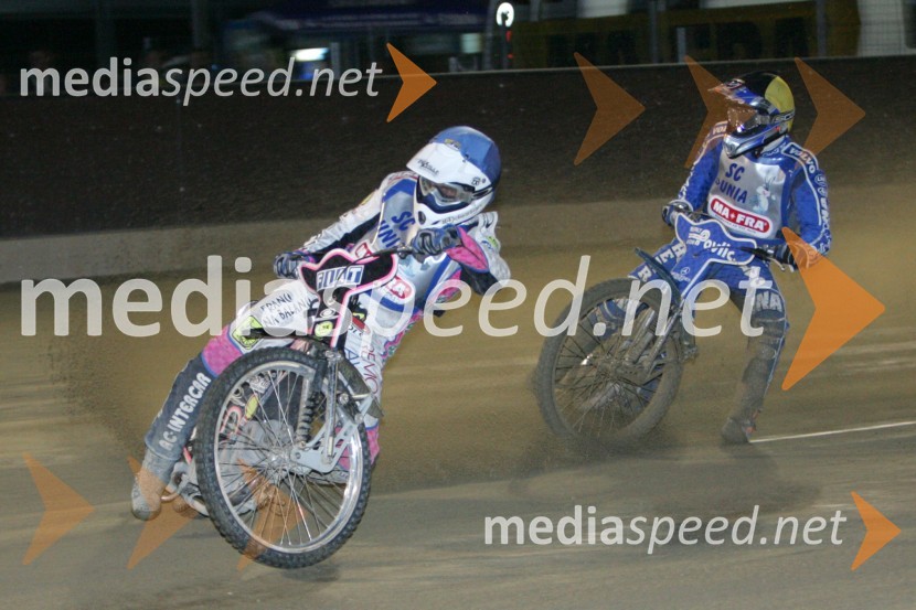 Jernej Kolenko, AMTK Ljubljana in Jurica Pavlic, SK Unia Goričan HrvaškaSPEEDWAY, 3. dirka ekipnega DP Slovenije, Hrvaške in Avstrije