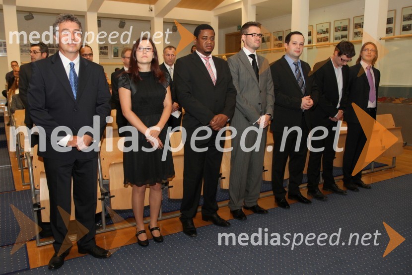 Dr. Matjaž Horvat, Medicinska fakulteta v Mariboru, dr. Maša Skelin, Medicinska fakulteta v Mariboru, dr. Walter Chingwaru, Medicinska fakulteta v Mariboru, dr. Marko Samec, Fakulteta za gradbeništvo, dr. Simon Brezovnik, Fakulteta za strojništvo Univerze v Mariboru, dr. Niko Rozman, Fakulteta za strojništvo Univerze v Mariboru, dr. Rok Potočnik, Fakulteta za strojništvo Univerze v MariboruUniverza v Mariboru, Promocija doktorjev znanosti