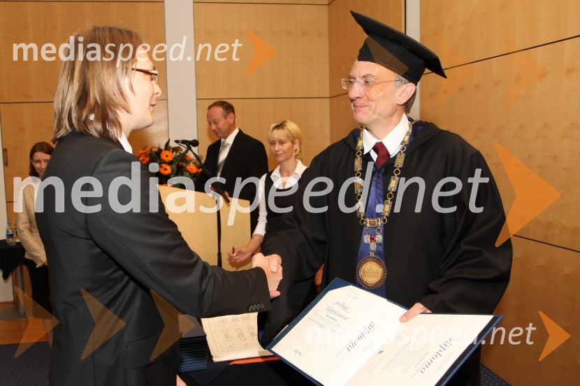 Dr. Rok Potočnik, Fakulteta za strojništvo Univerze v Mariboru in prof. dr. Danijel Rebolj, rektor Univerze v MariboruUniverza v Mariboru, Promocija doktorjev znanosti