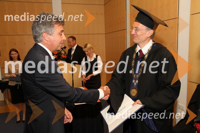 Dr. Matjaž Horvat, Medicinska fakulteta v Mariboru in prof. dr. Danijel Rebolj, rektor Univerze v MariboruUniverza v Mariboru, Promocija doktorjev znanosti