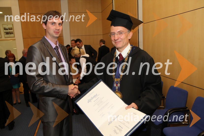 Dr. Zlatko Nedelko, Ekonomsko poslovna fakulteta Univerze v Mariboru in prof. dr. Danijel Rebolj, rektor Univerze v MariboruUniverza v Mariboru, Promocija doktorjev znanosti