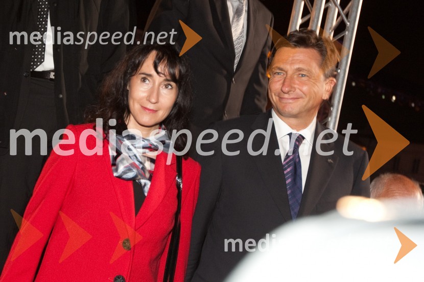 Borut Pahor, predsednik vlade Republike Slovenije in spremljevalka TanjaOsrednja državna počastitev dneva državnosti in 20. obletnice samostojnosti Slovenije
