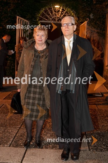 dr. Lovro Šturm, nekdanji minister za pravosodje, soproga MilicaOsrednja državna počastitev dneva državnosti in 20. obletnice samostojnosti Slovenije