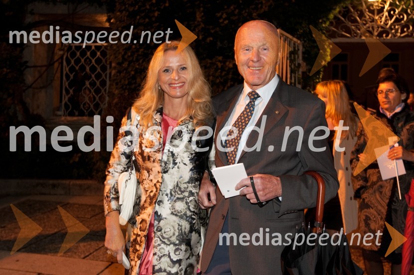 Diana Dimnik, zdravnica, Božo Dimnik, lobist ter predsednik Društva Slovensko - Hrvaškega prijateljstvaOsrednja državna počastitev dneva državnosti in 20. obletnice samostojnosti Slovenije