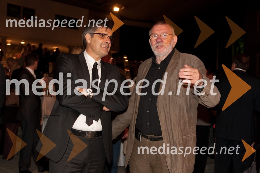 Dorijan Marušič, minister za zdravje in Miha Jazbinšek, politikOsrednja državna počastitev dneva državnosti in 20. obletnice samostojnosti Slovenije