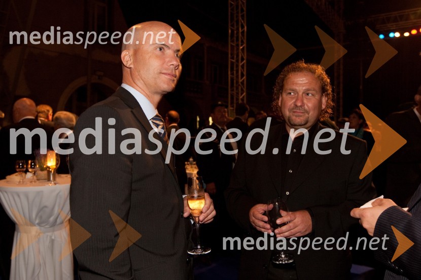 Marko Kryžanovski, nekdanji predsednik uprave Petrola in Darko Brlek, direktor Festivala LjubljanaOsrednja državna počastitev dneva državnosti in 20. obletnice samostojnosti Slovenije