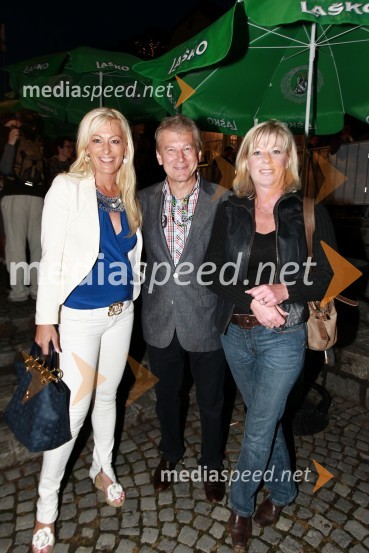 Darja Lampret, Davorin Kračun, predsednik Rotary kluba Maribor in Tatjana Mileta, direktorica GIZ-a19. Festival Lent 2011, otvoritveni vikend- petek