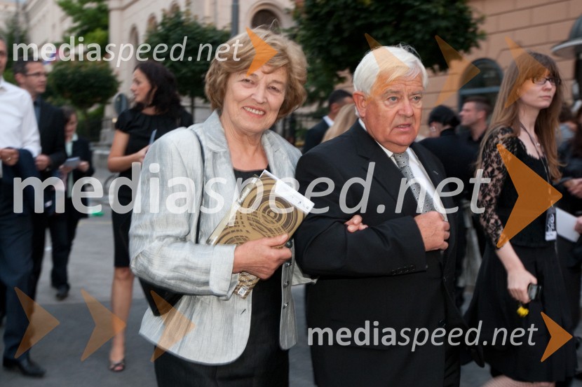 Milan Kučan, prvi predsednik Republike Slovenije in soproga ŠtefkaFestival Ljubljana 2011, otvoritev