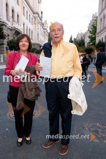 Nicole Michelangeli, veleposlanica Francije v Sloveniji in Alessandro Pietromarchi, veleposlanik Italije v SlovenijiFestival Ljubljana 2011, otvoritev