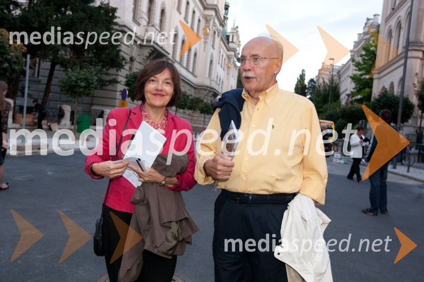 Nicole Michelangeli, veleposlanica Francije v Sloveniji in Alessandro Pietromarchi, veleposlanik Italije v SlovenijiFestival Ljubljana 2011, otvoritev