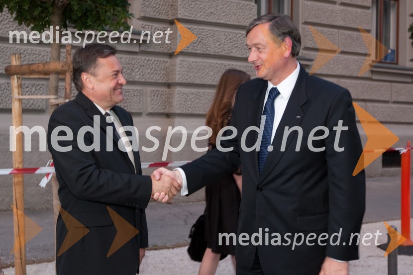 Zoran Janković, župan Mestne občine Ljubljana in dr. Danilo Türk, predsednik Republike SlovenijeFestival Ljubljana 2011, otvoritev