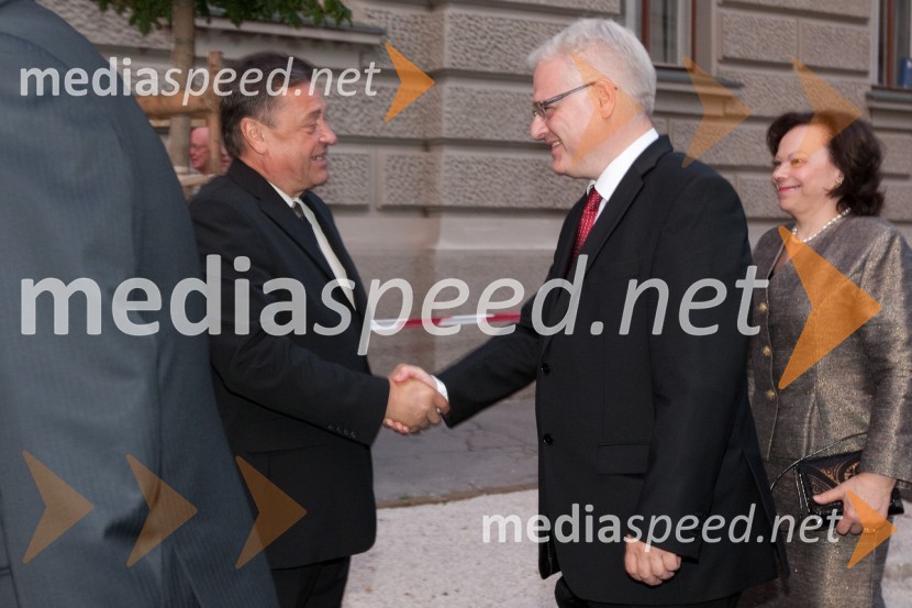 Zoran Janković, župan Mestne občine Ljubljana in Ivo Josipović, predsednik Republike HrvaškeFestival Ljubljana 2011, otvoritev