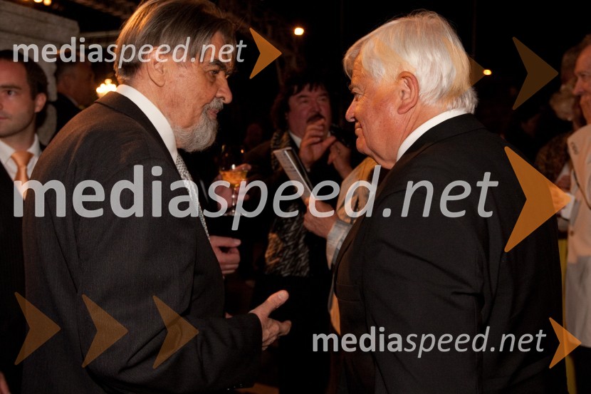 Ciril Zlobec, literat in Milan Kučan, prvi predsednik Republike SlovenijeFestival Ljubljana 2011, otvoritev