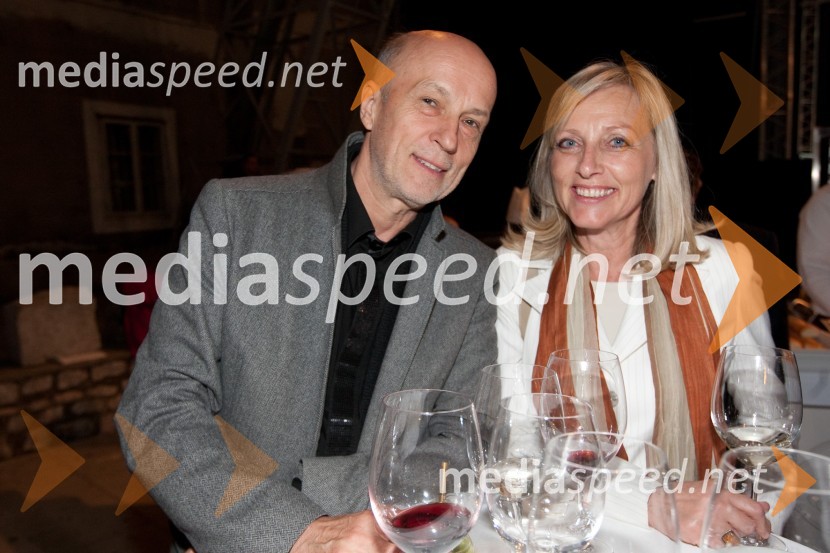 Vlado Kreslin, glasbenik in Barbara Volčič LombergarFestival Ljubljana 2011, otvoritev