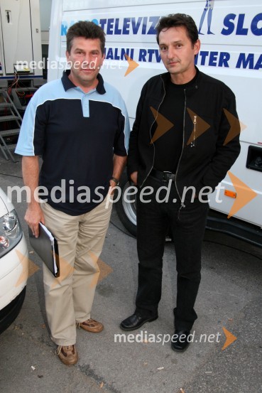Janez Čebulj, producent programa TV Maribor in Tomaž Letnar, scenaristFestival narečne popevke