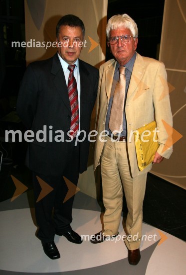 Zdravko Geržina in Igor Prah, režiser prenosaFestival narečne popevke