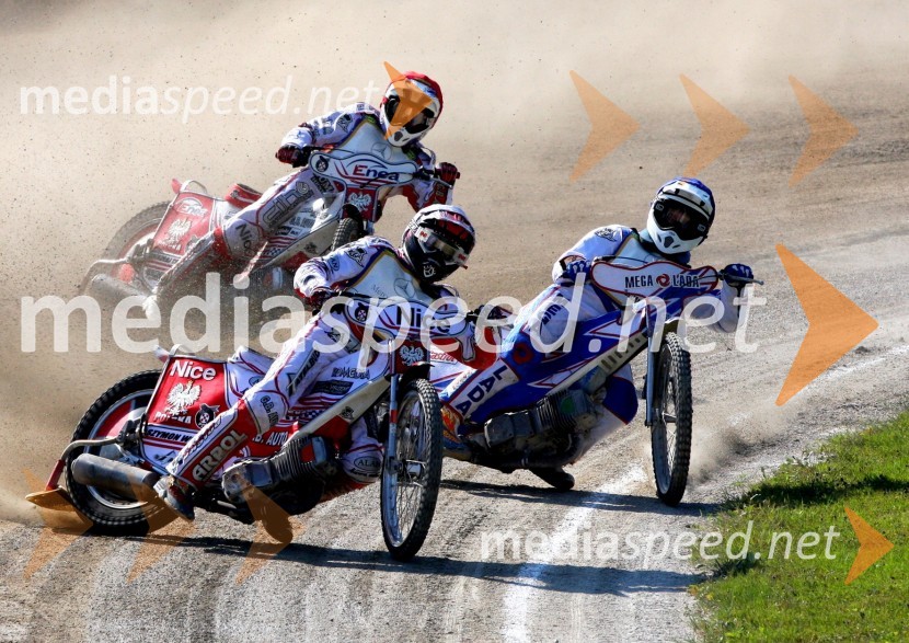Mikolaj Curylo, Poljska, Szymon Wozniak, Poljska in Vitaly Belousov, RusijaSpeedway, EP mladincev do 19 let, finale 2011