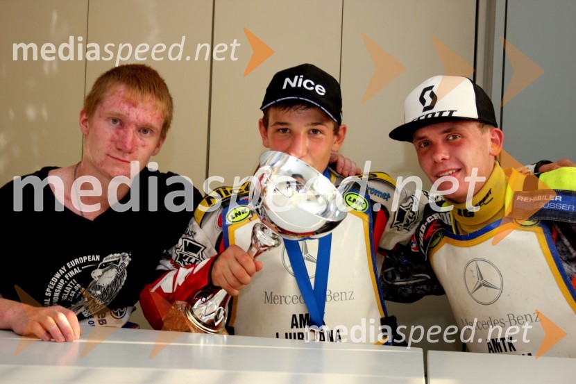 Vitaly Belousov, Rusija, Piotr Pawlicki, Poljska in Michael Jepsen Jensen, DanskaSpeedway, EP mladincev do 19 let, finale 2011