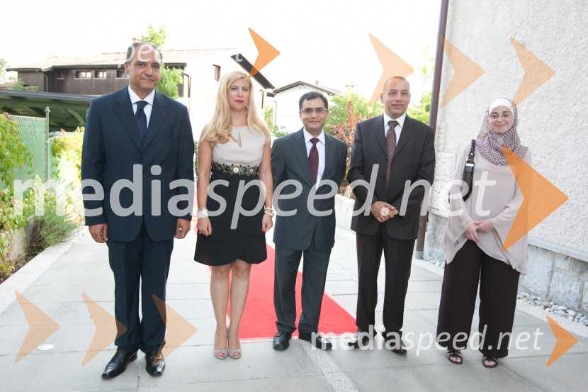 Ahmed Farouk, veleposlanik Egipta v Sloveniji, soproga Nesrin, Yusrim Halil, council, Salim Mamduh, finančnik in soproga HisfuzSprejem egiptovskega veleposlanika