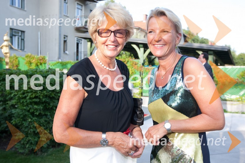 Aleid Douma, soproga nizozemskegega veleposlanika v Sloveniji in Alexandra van DuinemSprejem egiptovskega veleposlanika