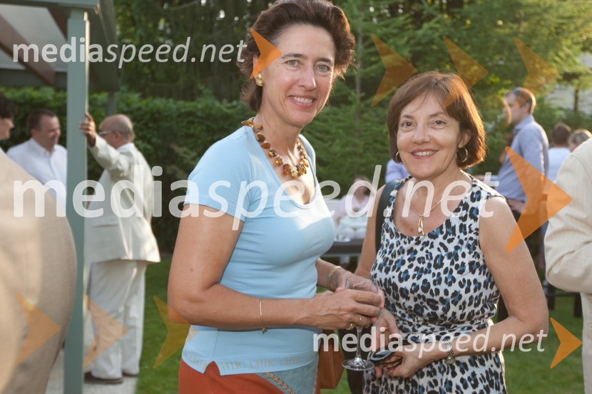 Nj. eks. Anunciada Fernandez de Cordova, veleposlanica Španije in Nicole Michelangeli, veleposlanica Francije v SlovenijiSprejem egiptovskega veleposlanika