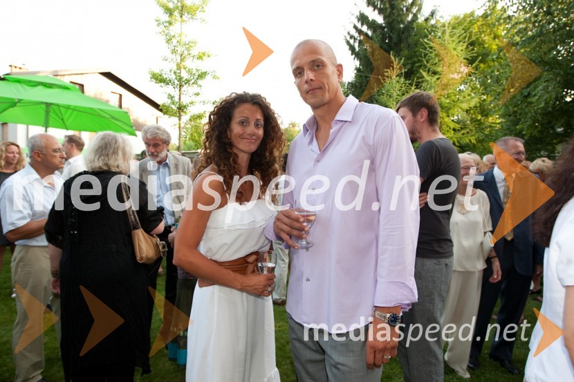 Boris Gorenc, košarkaš in soproga NatašaSprejem egiptovskega veleposlanika