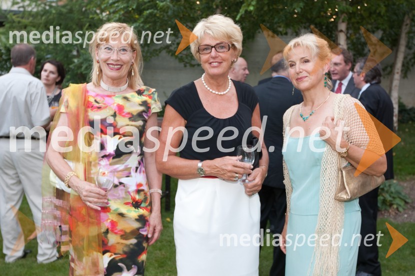 Nevenka Leban, Aleid DOuma, soproga nizozemskegega veleposlanika v Sloveniji in Doroteja Omahen, avtorica knjige SILA okusi svetaSprejem egiptovskega veleposlanika