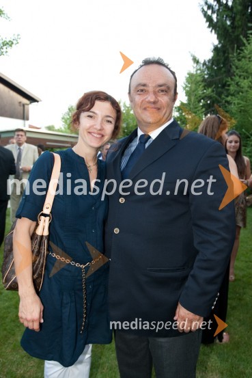 Igor Popov, veleposlanik Makedonije v Sloveniji in soproga Maja PopovaSprejem egiptovskega veleposlanika