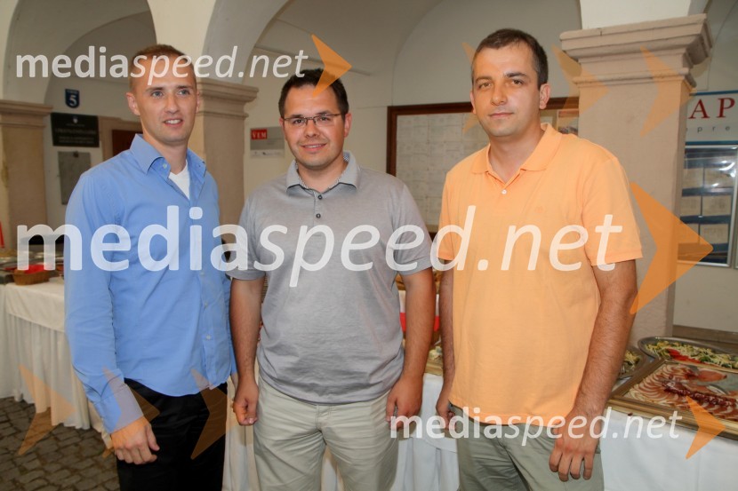 Boštjan Gerlec, sodelavec Radenske in vodja prodaje Radenske v Sloveniji, Jure Struc, direktor marketinga družbe Pivovarna Laško d.d., ...Pivo in cvetje 2011, VIP dogajanje