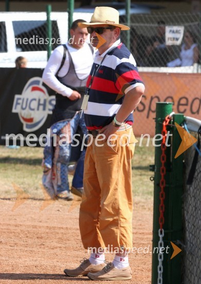 Boris Kotnjek, predsednik AMZS Šport in slovenski član komisije za speedway pri FIMSpeedway, državno prvenstvo posameznikov Slovenije in Hrvaške, 3. dirka