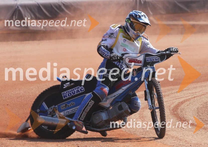 Dino Kovačič (SK Unia Goričan)Speedway, državno prvenstvo posameznikov Slovenije in Hrvaške, 3. dirka