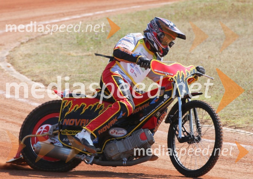 Aleksander Čonda (AMD Krško)Speedway, državno prvenstvo posameznikov Slovenije in Hrvaške, 3. dirka