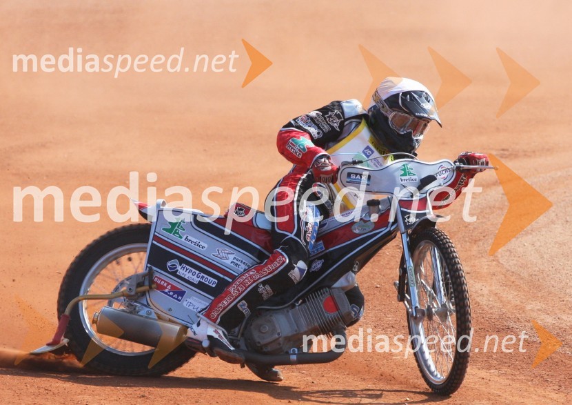 Samo Kukovica (AMD Krško)Speedway, državno prvenstvo posameznikov Slovenije in Hrvaške, 3. dirka