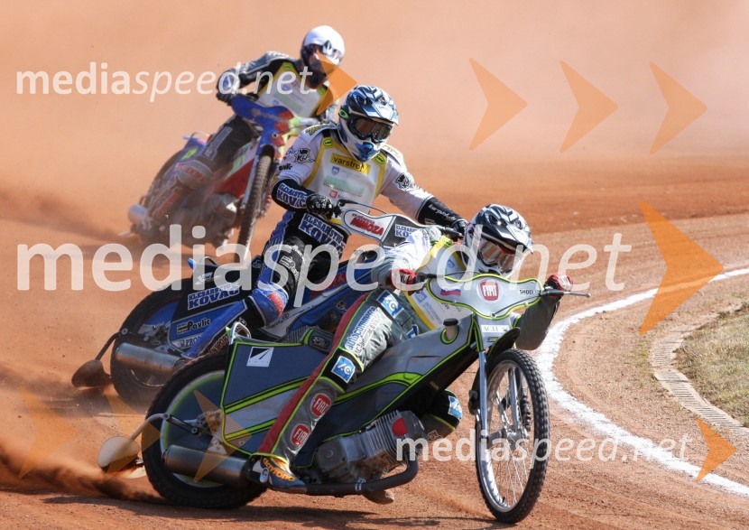 Aleš Kraljič, Dino Kovačič, Nejc KladušanSpeedway, državno prvenstvo posameznikov Slovenije in Hrvaške, 3. dirka