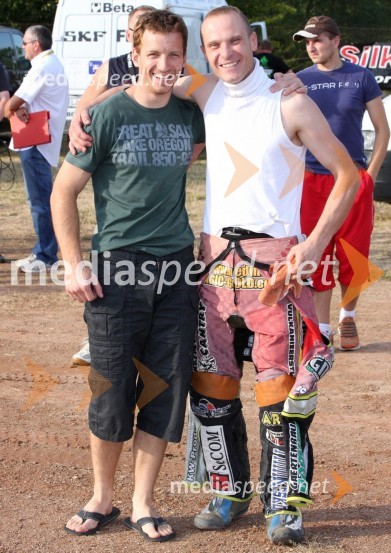 Aleš Kraljič in Denis ŠtojsSpeedway, državno prvenstvo posameznikov Slovenije in Hrvaške, 3. dirka