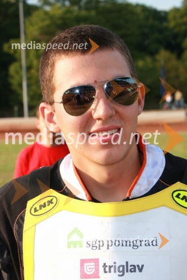 Nejc Malešič (AMTK Ljubljana)Speedway, državno prvenstvo posameznikov Slovenije in Hrvaške, 3. dirka
