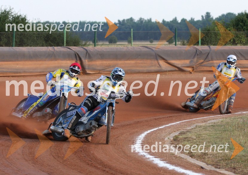 Dino Kovačič, Ladislav Vida, Jernej PečnikSpeedway, državno prvenstvo posameznikov Slovenije in Hrvaške, 3. dirka