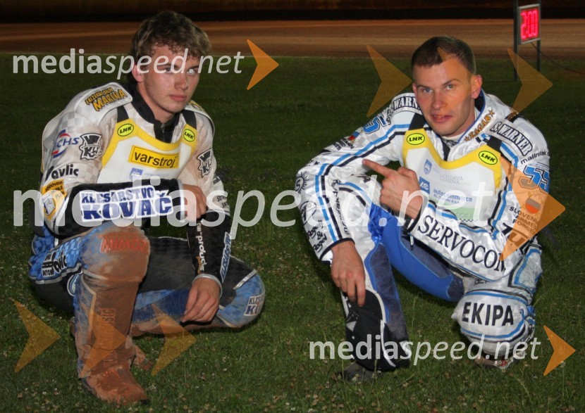 Dino Kovačič in Matej ŽagarSpeedway, državno prvenstvo posameznikov Slovenije in Hrvaške, 3. dirka