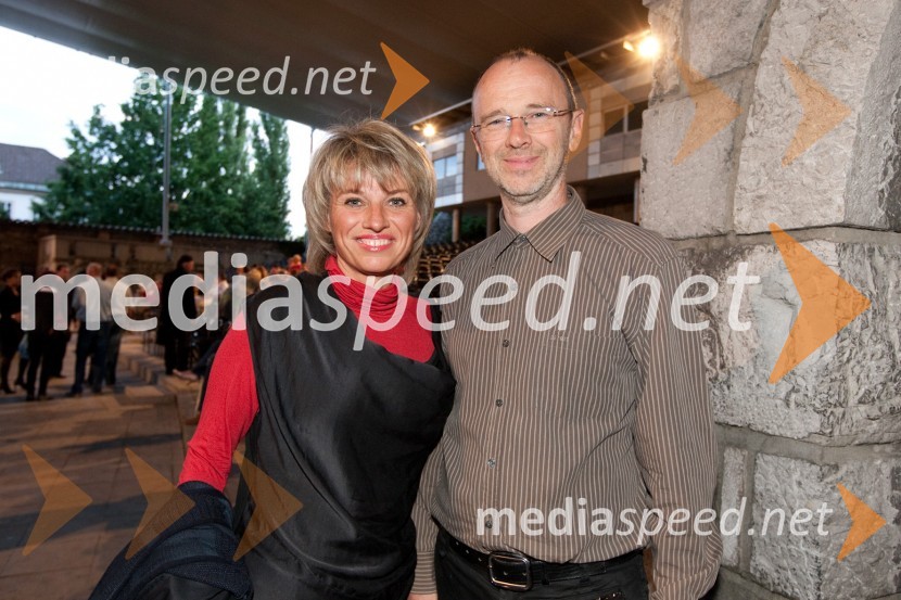 Romana Krajnčan, pevka in soprog Lojze, dirigentFestival Ljubljana 2011: Gilberto Gil, koncert