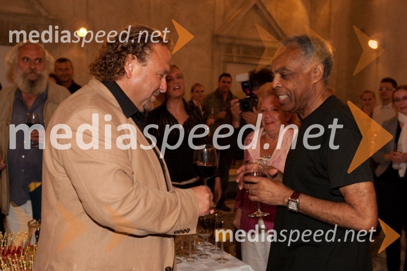 Darko Brlek, direktor Festivala Ljubljana in Gilberto Gil, glasbenikFestival Ljubljana 2011: Gilberto Gil, koncert