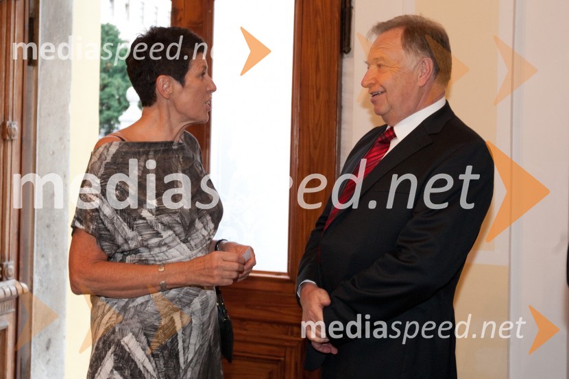 Helena Drašković, lastnica družbe Magistrat International in Ivan Žerko, SRCFestival Ljubljana 2011: Koncert kitajskega filharmoničnega orkestra Hangdžov