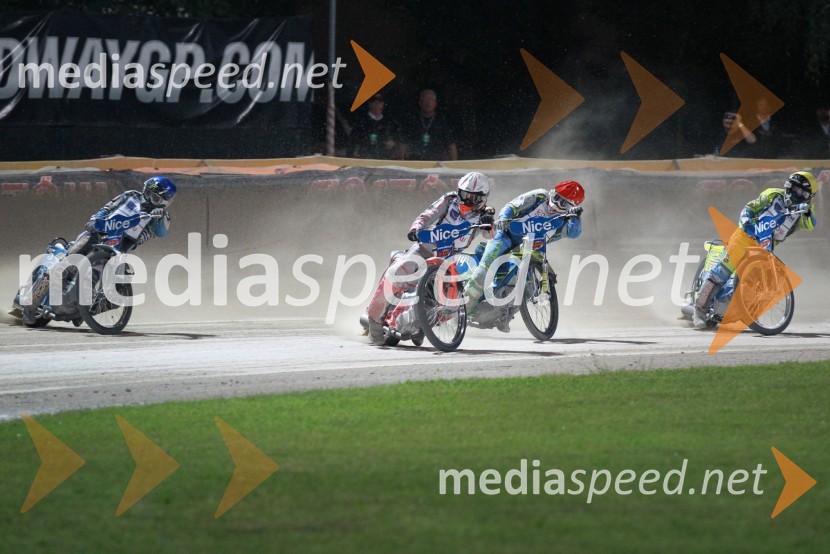 Greg Hancock (ZDA), Andreas Jonsson (Švedska) , Antonio Lindback (Švedska), Kenneth Bjerre (Danska)Speedway Grand Prix 2011, VN Italije - 6. dirka