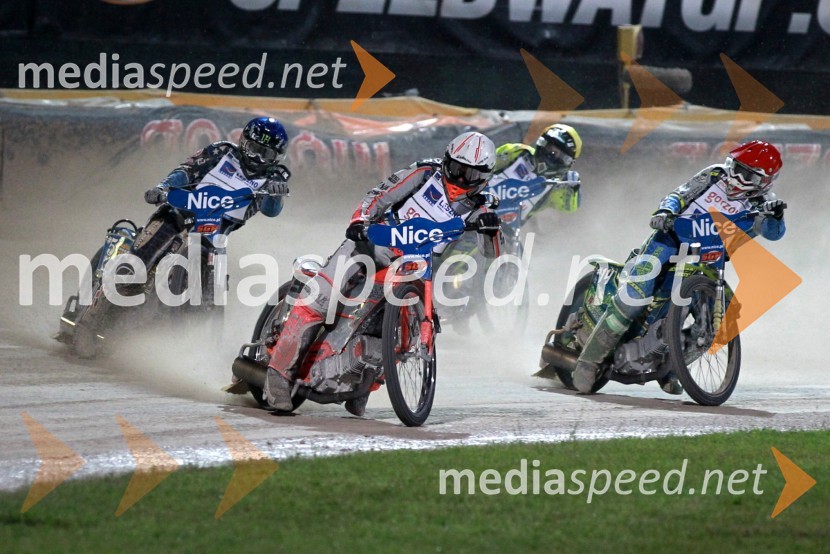 Greg Hancock (ZDA), Andreas Jonsson (Švedska), Kenneth Bjerre (Danska), Antonio Lindback (Švedska)Speedway Grand Prix 2011, VN Italije - 6. dirka