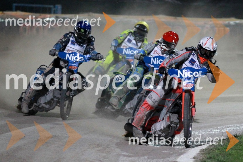 Greg Hancock (ZDA), Kenneth Bjerre (Danska), Antonio Lindback (Švedska), Andreas Jonsson (Švedska)Speedway Grand Prix 2011, VN Italije - 6. dirka
