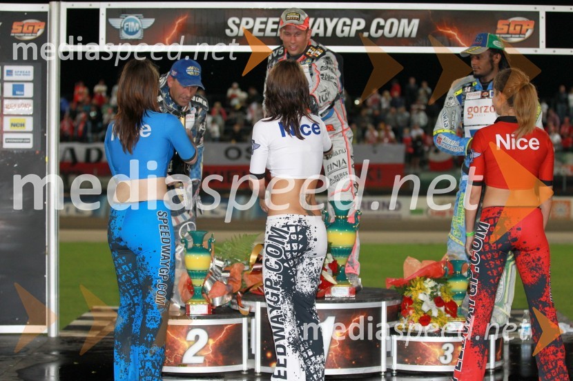 Greg Hancock (ZDA), Andreas Jonsson (Švedska), Antonio Lindback (Švedska)Speedway Grand Prix 2011, VN Italije - 6. dirka